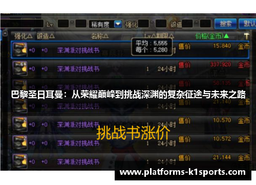 巴黎圣日耳曼：从荣耀巅峰到挑战深渊的复杂征途与未来之路